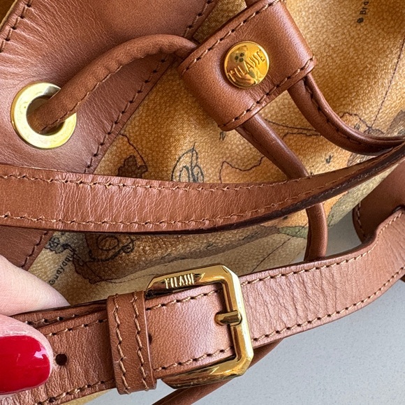 Vintage Alviero Martini bag new w/ tag attached map leather made in Italy $392 - Picture 12 of 17